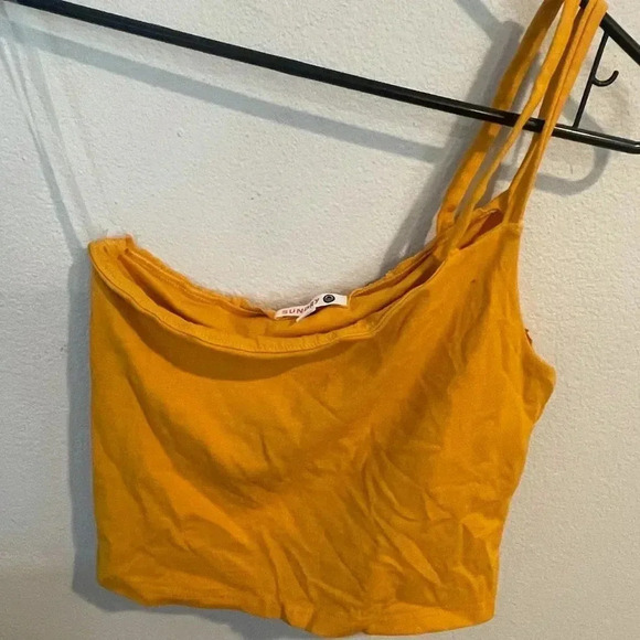 Sundry yellow mustard cropped top - Picture 1 of 3